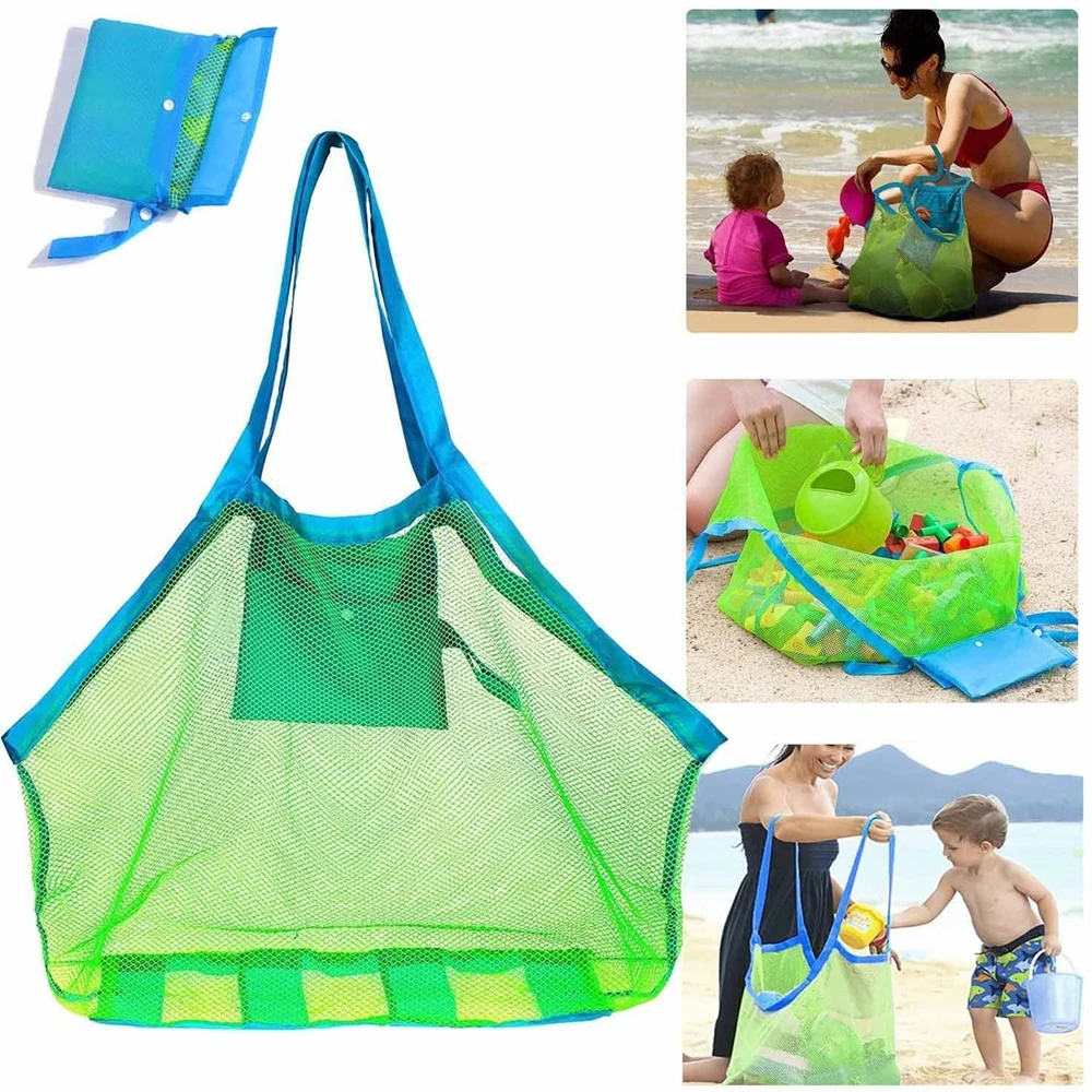 

Kids Beach Toys Clothes Towel Bag Children Sand Away Protable Mesh Bag Baby Toy Storage Sundries Bags Beach Tool