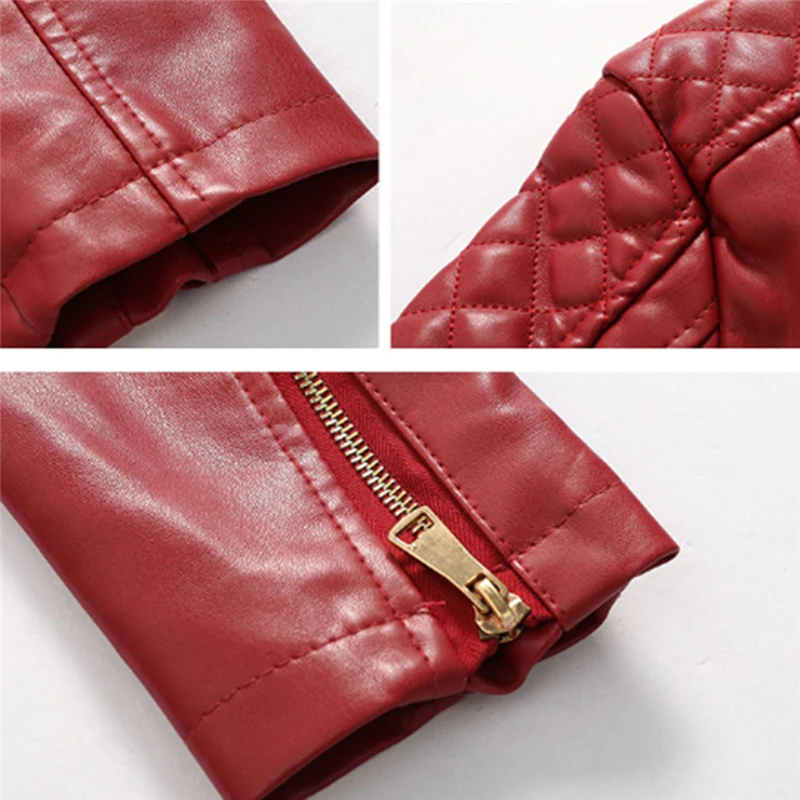 

2021 New Autumn Women Leather Jacket Casual Lapel Slim Leather Jacket Women Fashion Urban Leisure Pu Zipper Short Leather Women