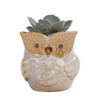owl shape ceramic mini flowerpot animal series flowerpot small ornaments cartoon gardening plant small flowerpot