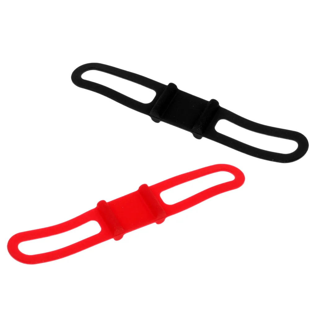 2 шт велосипед силиконовой лентой Велоспорт Эластичный ремешок руль фонарик для