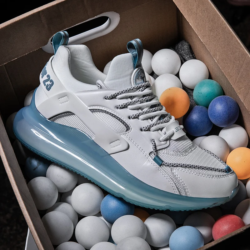 

Модные Светоотражающие беговые кроссовки, мужские дышащие сетчатые кроссовки с воздушной подушкой, мужские спортивные кроссовки для бега, ...