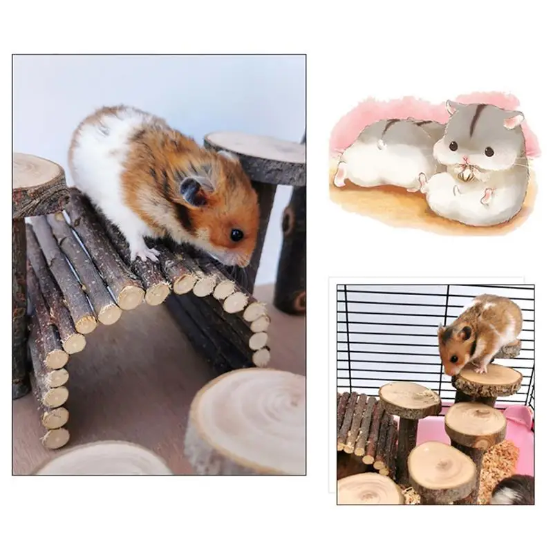 Деревянная игрушка хомяк для скалолазания тренировочная площадка подставка