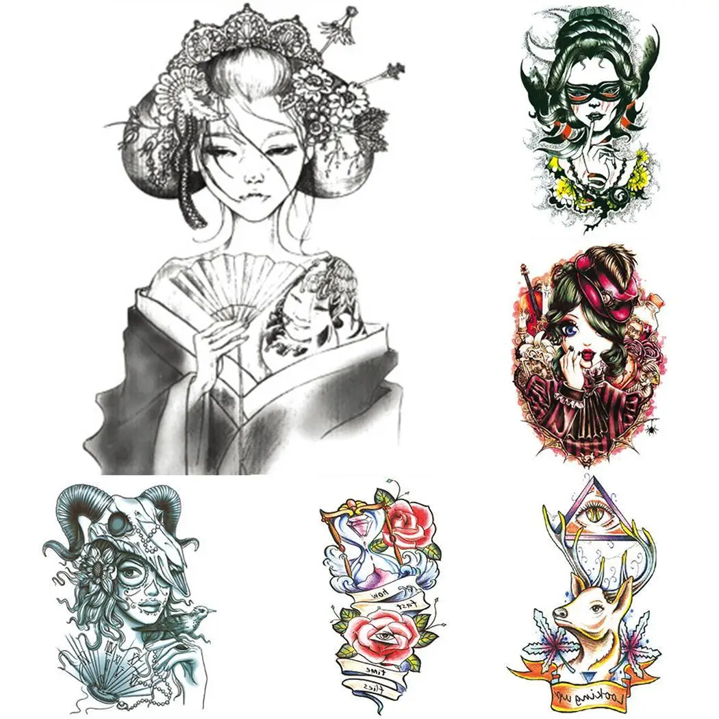 Наклейки для татуировок подростков мужские и женские временная татуировка на