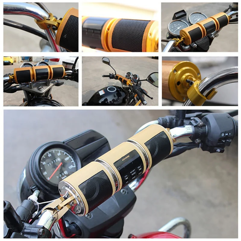 

Bluetooth Motorcycle Handlebar Audio Amplifier Waterproof Stereo Speaker FM Radio Sound System Mp3 Player Usb 12V-Hot h