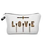 Модная сумка-Органайзер для косметики с надписью, красивые сумки для хранения для женщин, женская сумка для макияжа с двусторонним принтом, миниатюрная подарочная сумка