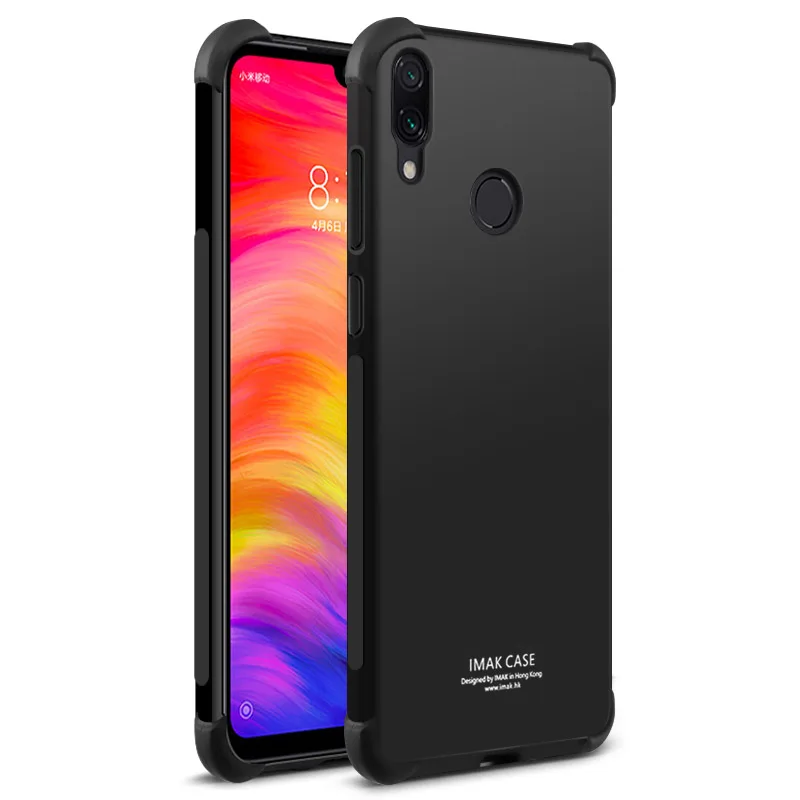 Metal Black IMAK углы чехол с "воздушной подушкой" для Xiao mi Red mi Note 8 Pro 7 6 7A 6A K20 mi 9T Pro Мягкий ТПУ чехол для Red mi Note8 Матовая силиконовая крышка - Цвет: Metal Black