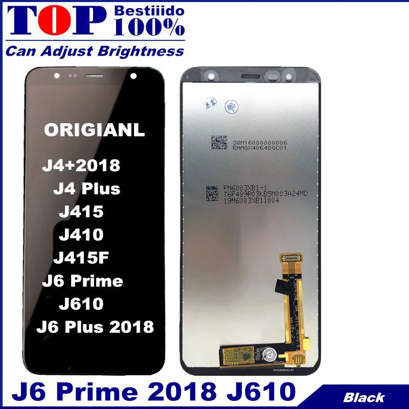 Для samsung Galaxy J6 Prime J610 протестированный ЖК-дисплей с кодирующий преобразователь сенсорного экрана в сборе для J6+ J400+ J4 Plus J415