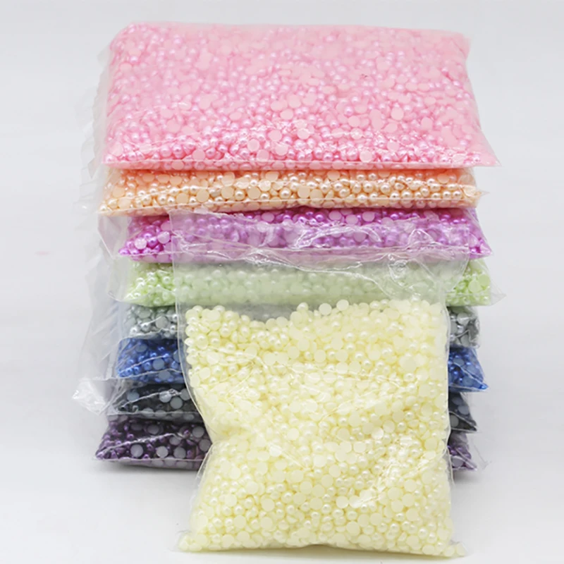 Полукруглые бусины для скрапбукинга с плоской задней стороной 500 5000p 5 мм|Стразы| |