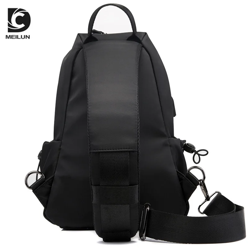 Мужская нагрудная сумка с Usb зарядкой мужская на одно плечо Диагональная Сумка