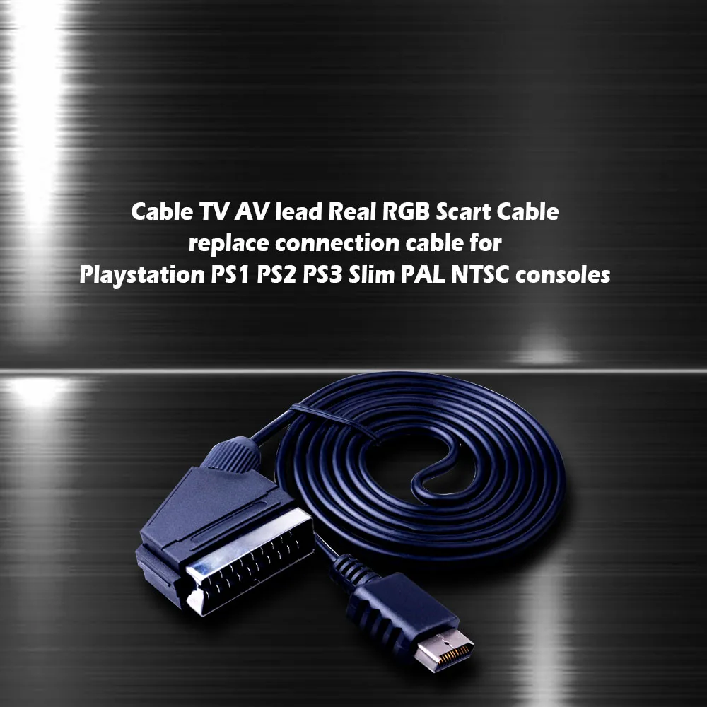 Кабель ТВ AV свинец реальный RGB Scart кабель Замена Соединительный кабель для Playstation PS1 PS2 PS3 тонкий PAL NTSC консолей горячий