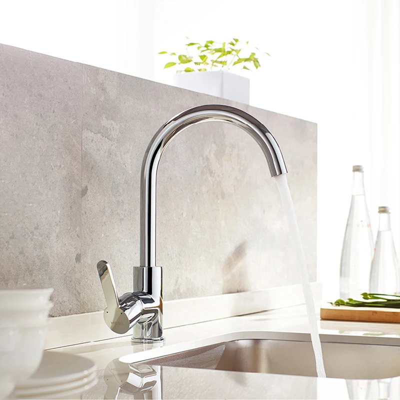 JIAYUN кухонный кран коммерческий утилита Латунь Одной ручкой раковина смесители