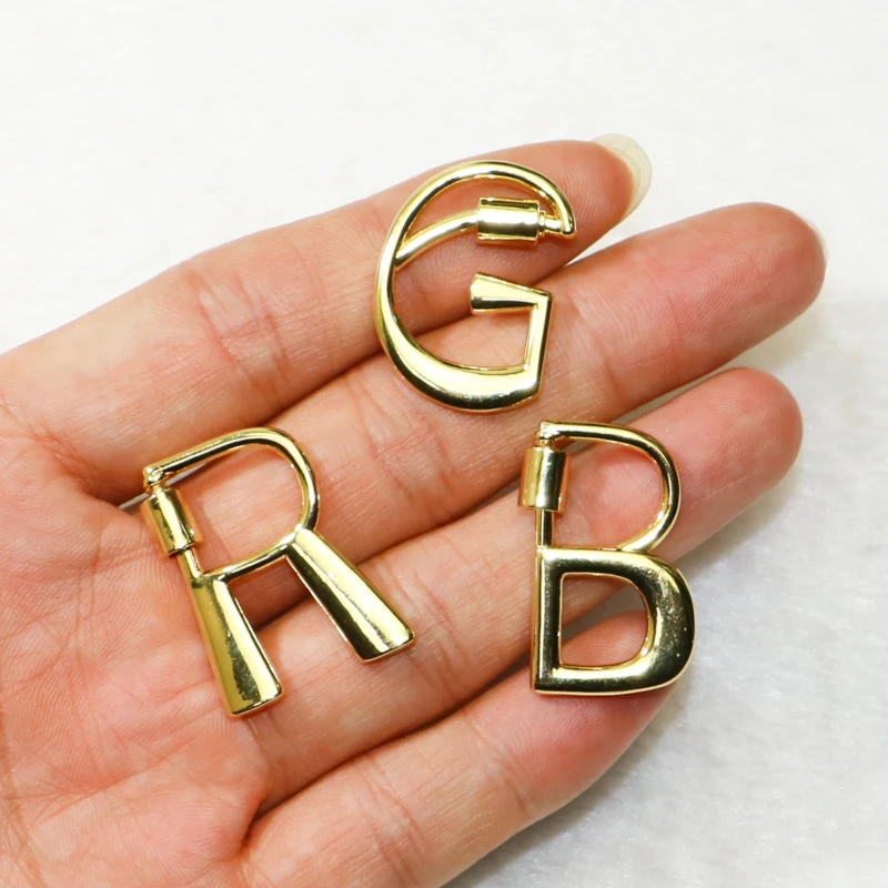 8Pcs Letter Charms Gold color metal alphabet charms Accessories for jewelry making zircon pendant gift lady 50271 | Украшения и