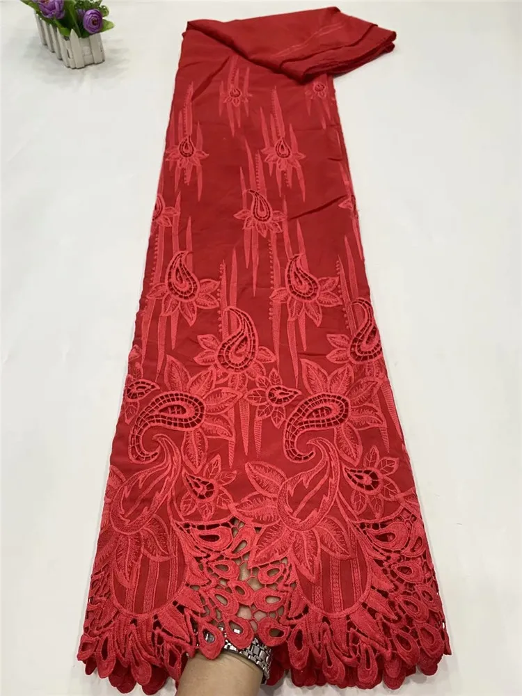 

Red French Tulle Lace Nigerian Lace Fabric High quality African lace fabric for Wedding Dress Anker fabric lace FD355