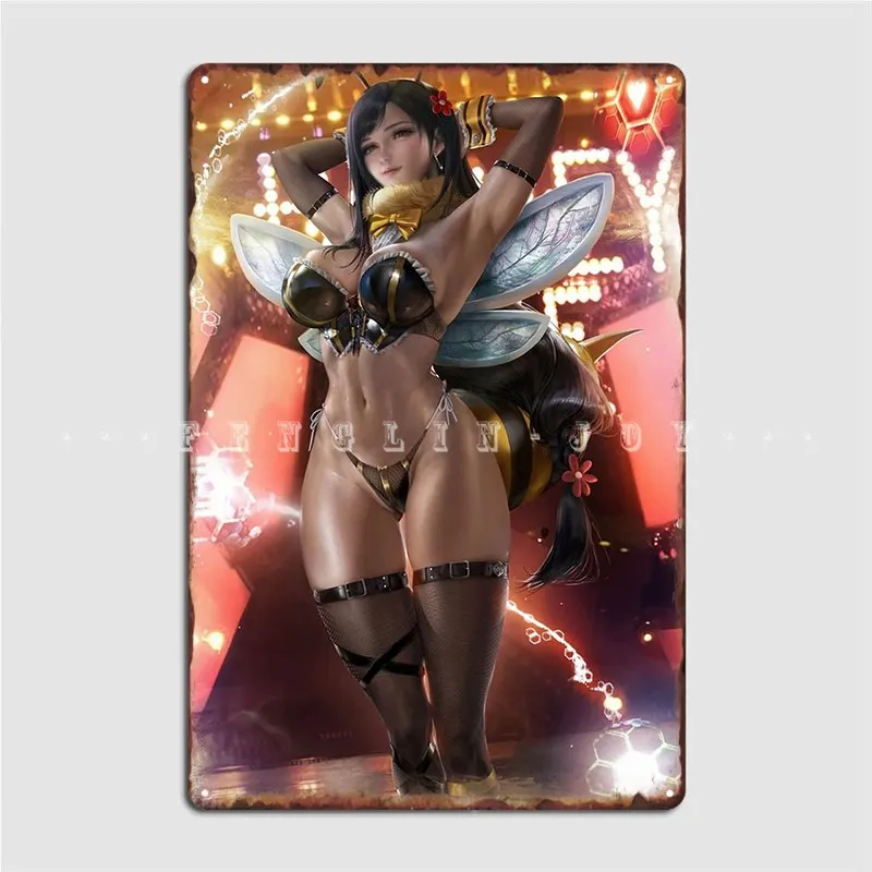 

Металлический знак Honey Bee Tifa, кинотеатр, кухня, винтажный настенный плакат, клубный бар, жестяной плакат