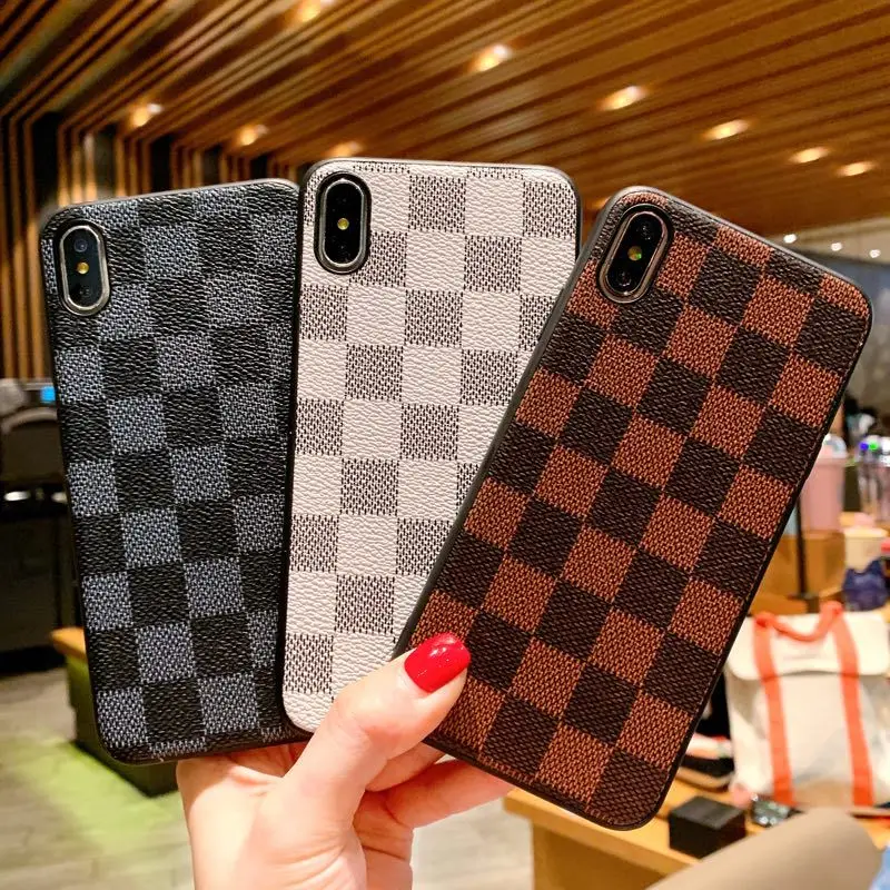 ANJIRUI Чехол для мобильного телефона для iPhone XR X XS 11MAX 11pro кожаный узор решетка для iPhone XR 8plus анти-падение оболочка Крышка