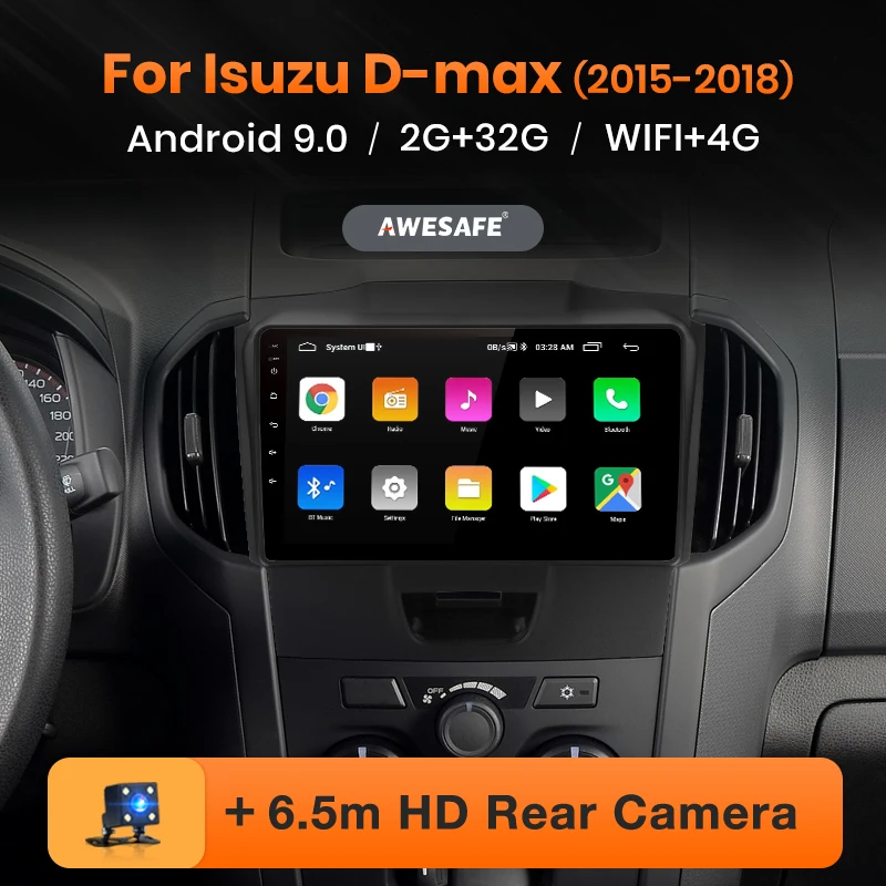 AWESAFE для Isuzu Dmax D-max 2015 2016 2017 2018 автомобильный Радио мультимедийный видео плеер GPS 2din