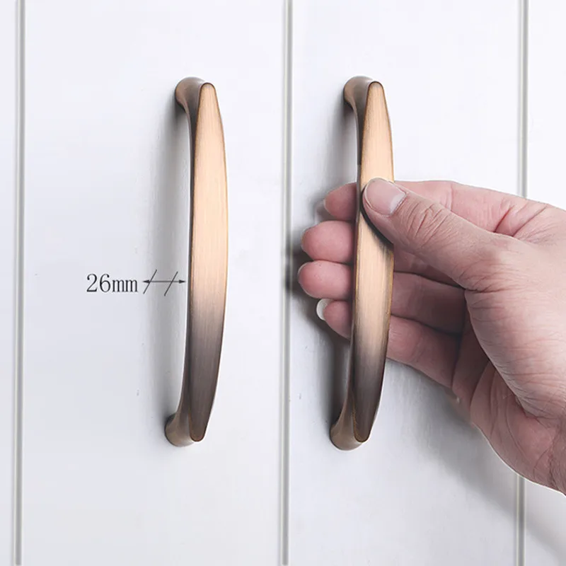 

Kitchen Cabinet Handle Zinc Alloy Yellow Bronze American Handles Pulls for Furniture Cabinet Cupboard Modern Handle Hardware