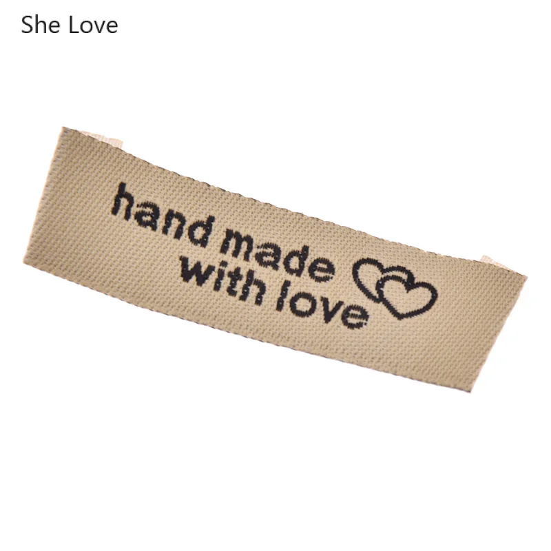 Моющиеся тканевые этикетки Chzimade 50 шт./лот для одежды ручной работы с любовью