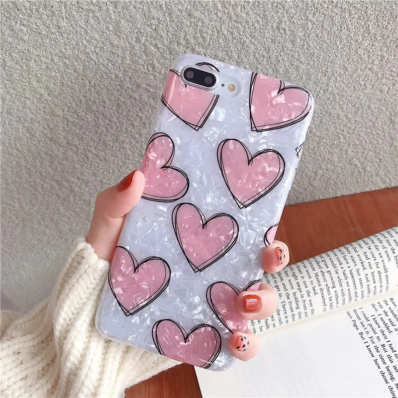 1 Чехол для телефона Gimfun Love Heart для Iphone Xs Max Xr, блестящий Блестящий ТПУ чехол для Iphone 11 Pro Max 7 8 6s Plus X, чехол - Цвет: 1