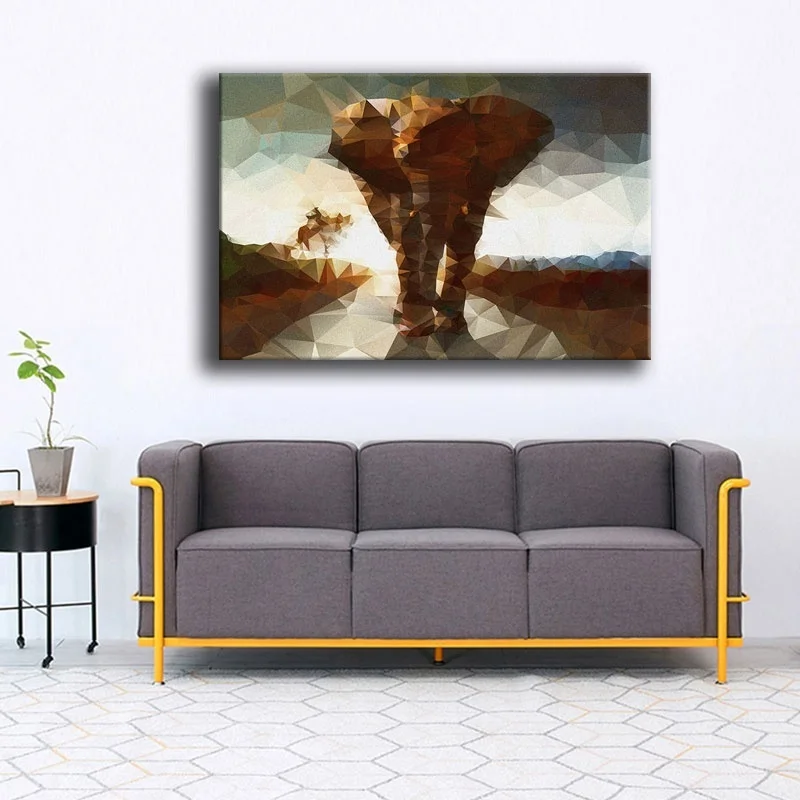 Картина на холсте домашний декор 1 шт. слон мозаика фоны живопись художественные