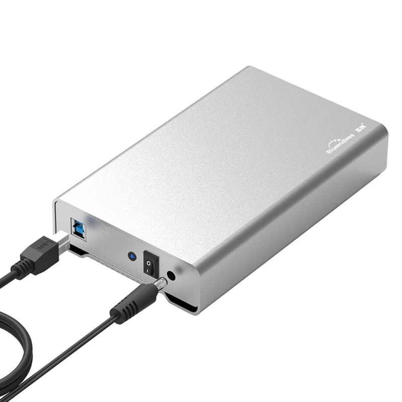 

Полностью металлический корпус для жесткого диска 3,5 дюйма Type-c/Usb3.0 Sata с последовательным портом Настольный внешний корпус для жесткого дис...