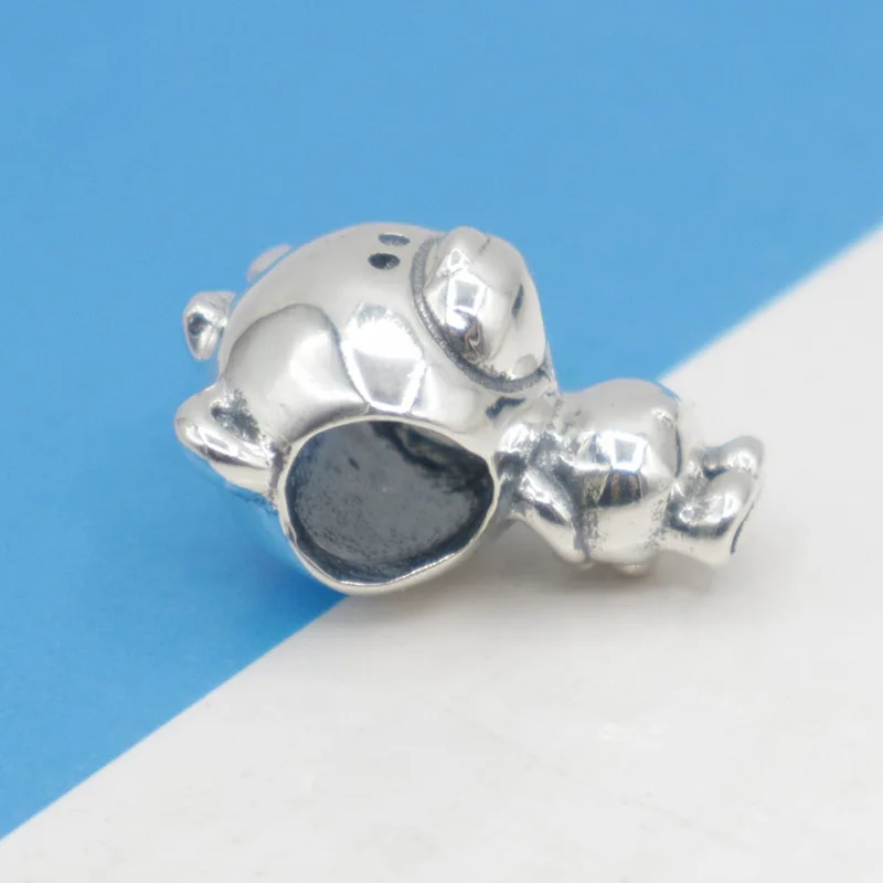 Модные металлические бусины из стерлингового серебра 925 пробы очаровательные
