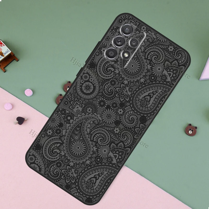Чехол с цветочным Пейсли рисунком для Samsung A02S A03S A12 A22 A32 A42 A52 A72 A11 A51 A71 A50 A70 A21S мягкий