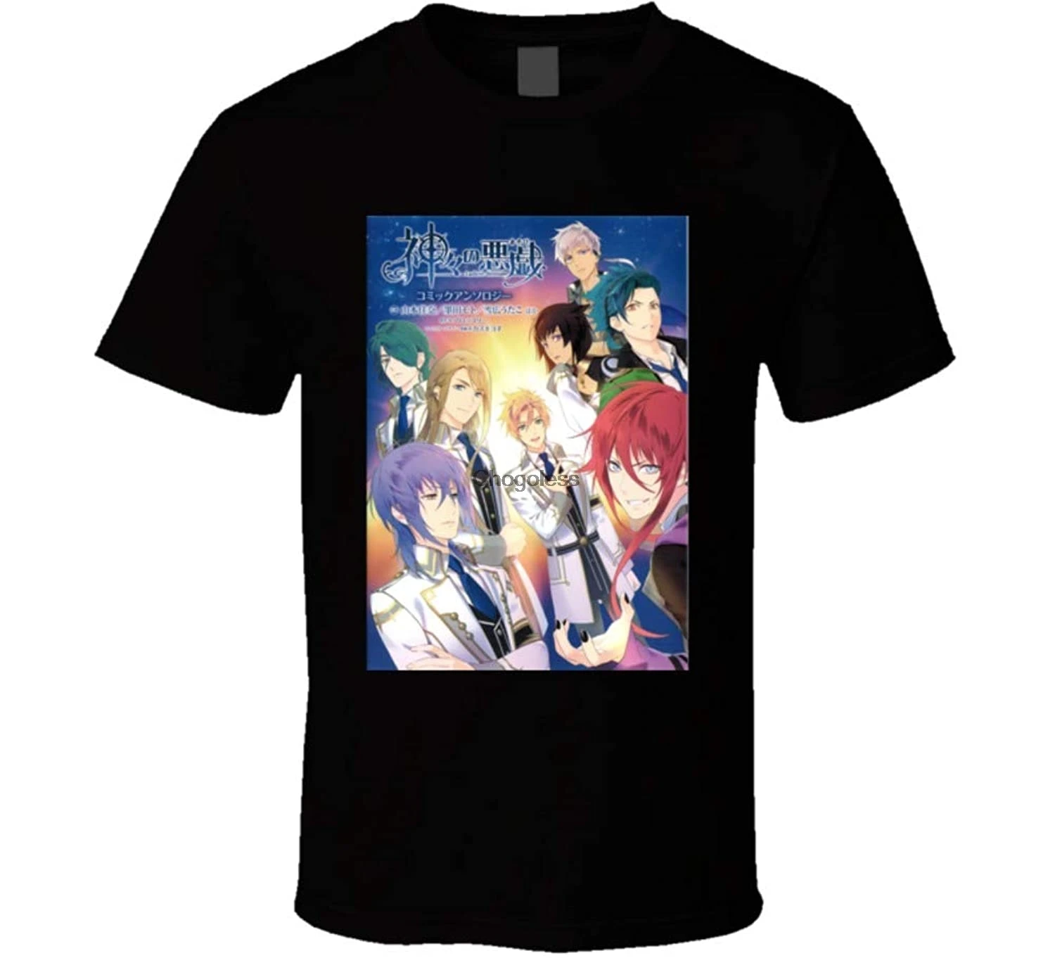 Аниме ТВ шоу Kamigami No Asobi постер крутая футболка фаната|Мужские футболки| |