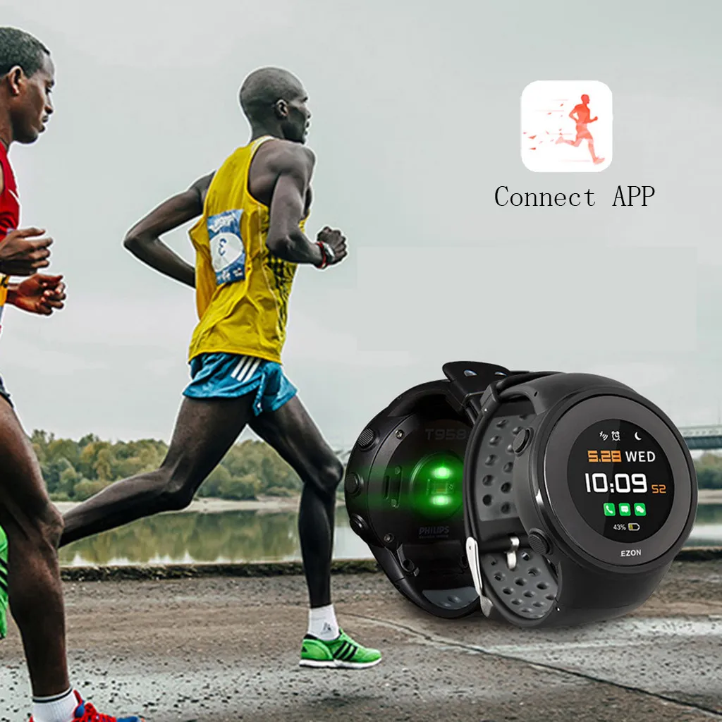 EZON T958 gps бегущие спортивные Смарт-часы Blueteeth с водонепроницаемым