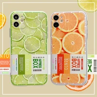 ins lime orange for iphone 12 transparent case for apple xsmax 8p anti drop scrub soft shell