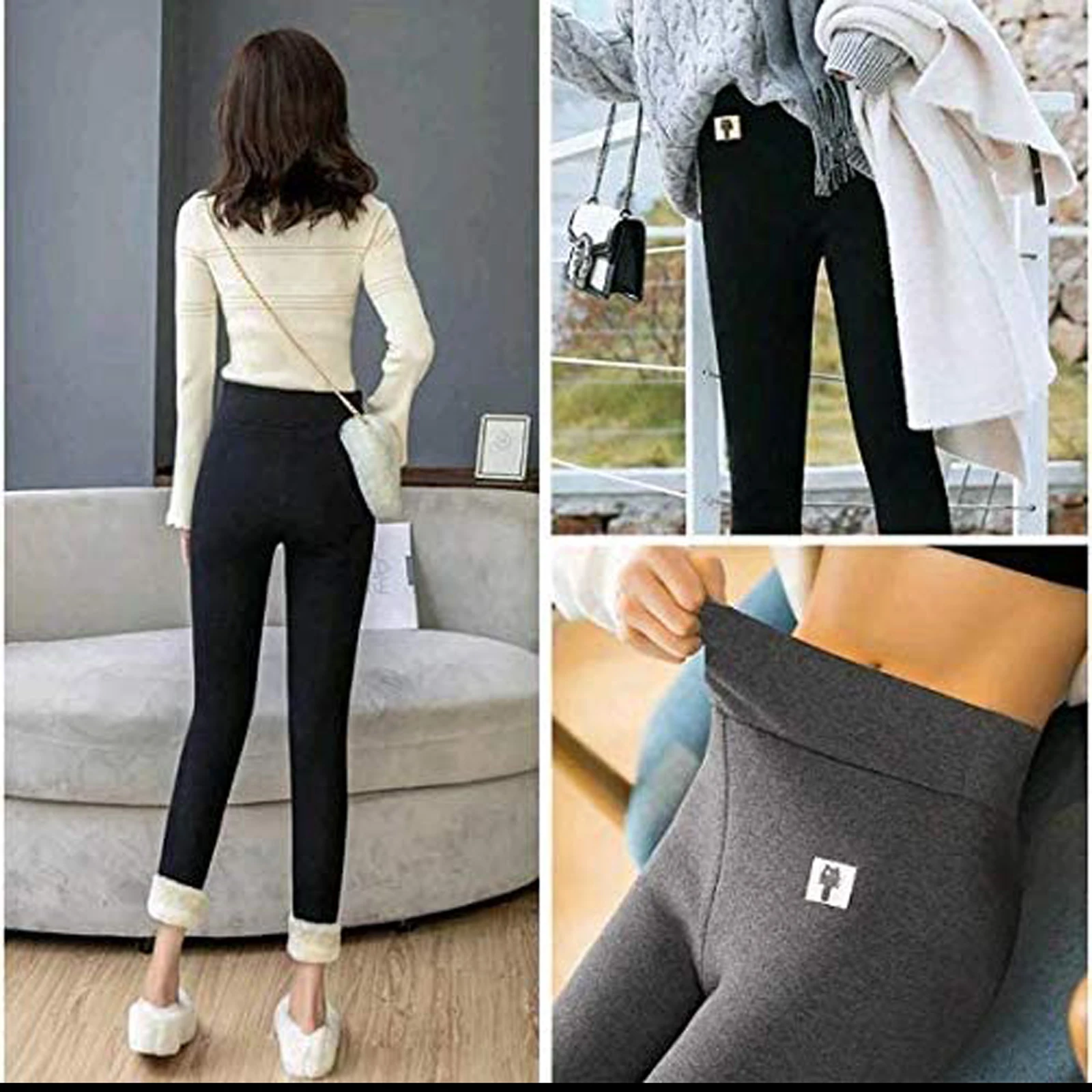 

2021 New Casual Womens Fleece Lined Tights Leggings Winter Warm High Waist Thermal Thicken Seamless Pantyhose Skinny Tights