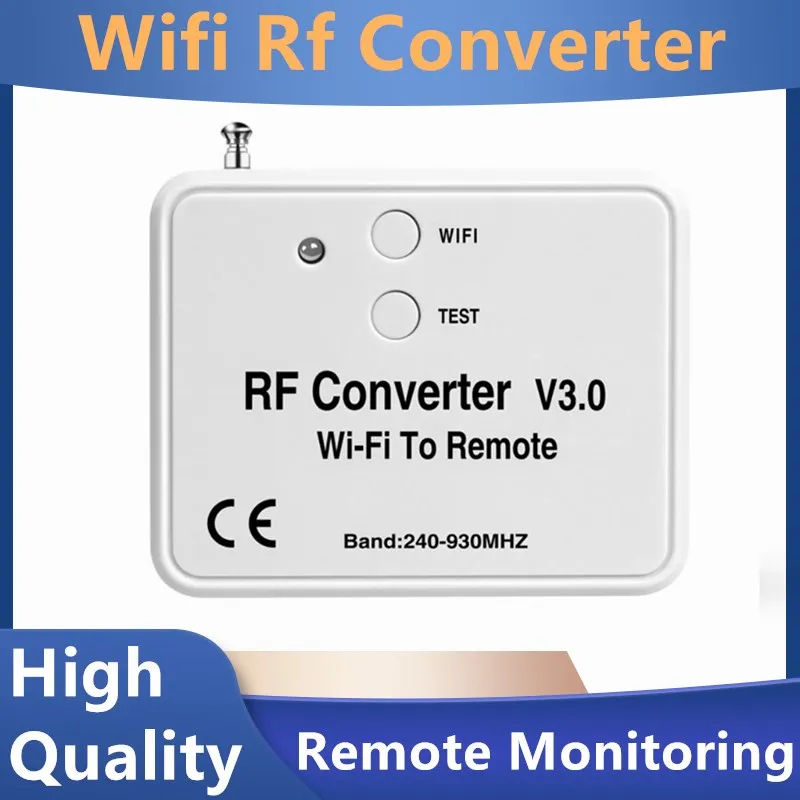 

Universal 300-928Mhz WiFi Switch RF Remote Control WiFi To Converter Multi Frequency Rolling Code Garage Door Remote Control