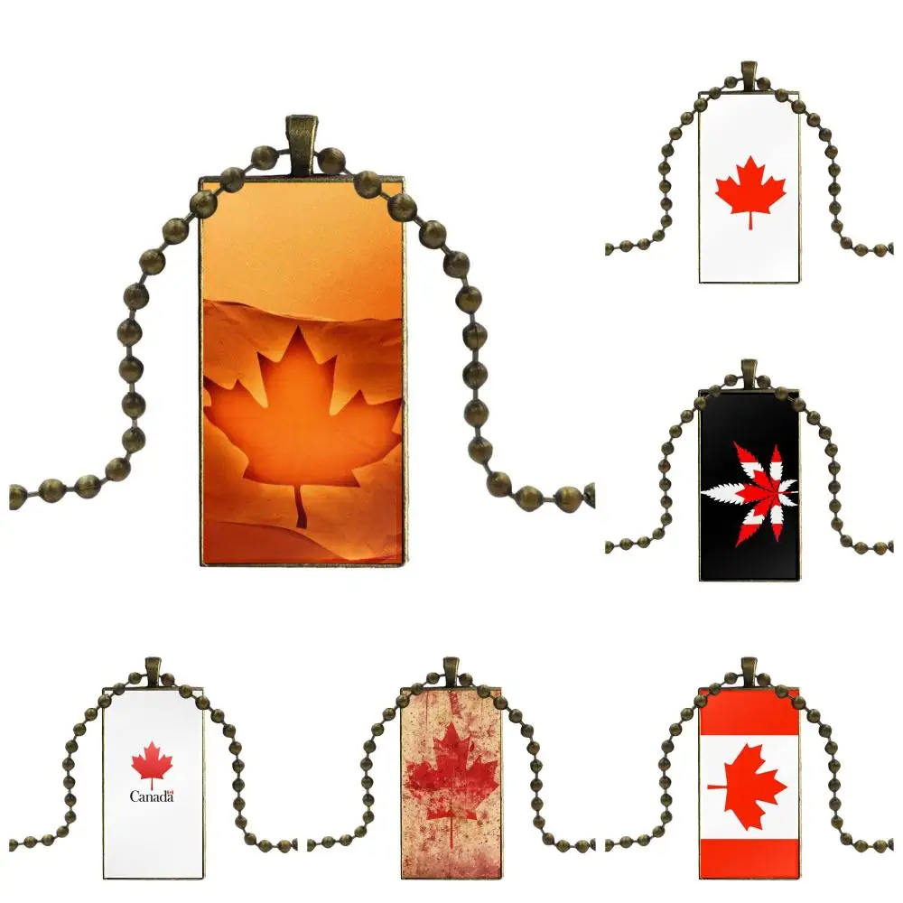 Канадский национальный флаг эмблема кленовый лист для свадьбы модный стеклянный