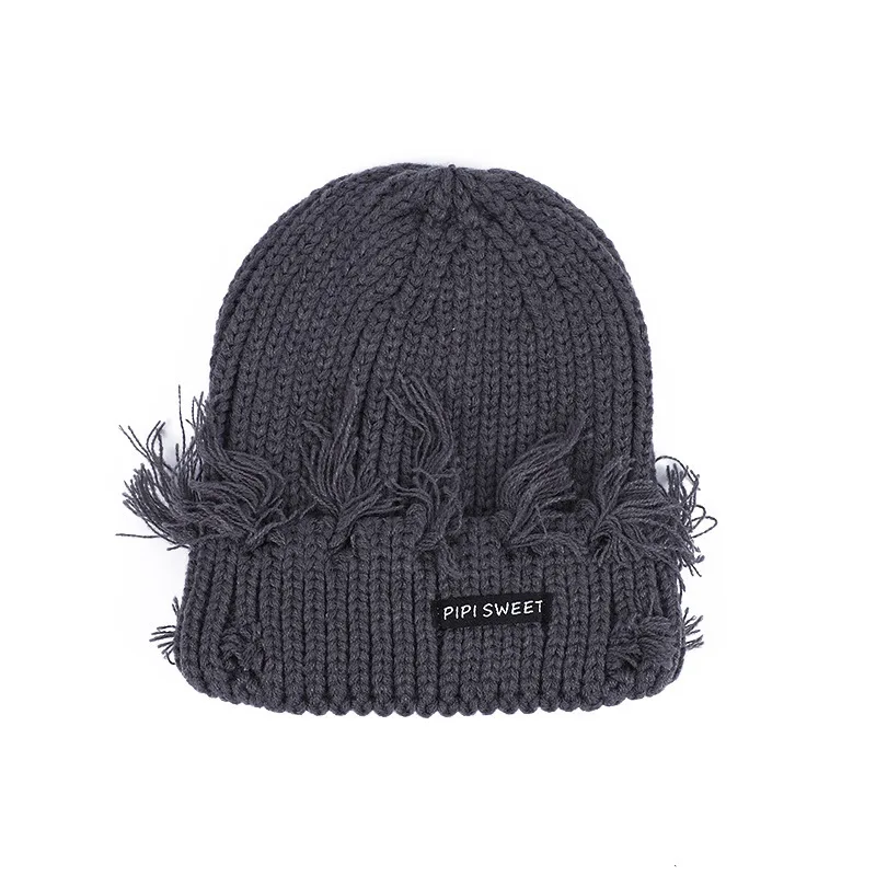 Фото Новая Вязаная шапка женская осень-зима теплая мужская Yuppie в стиле хип-хоп с