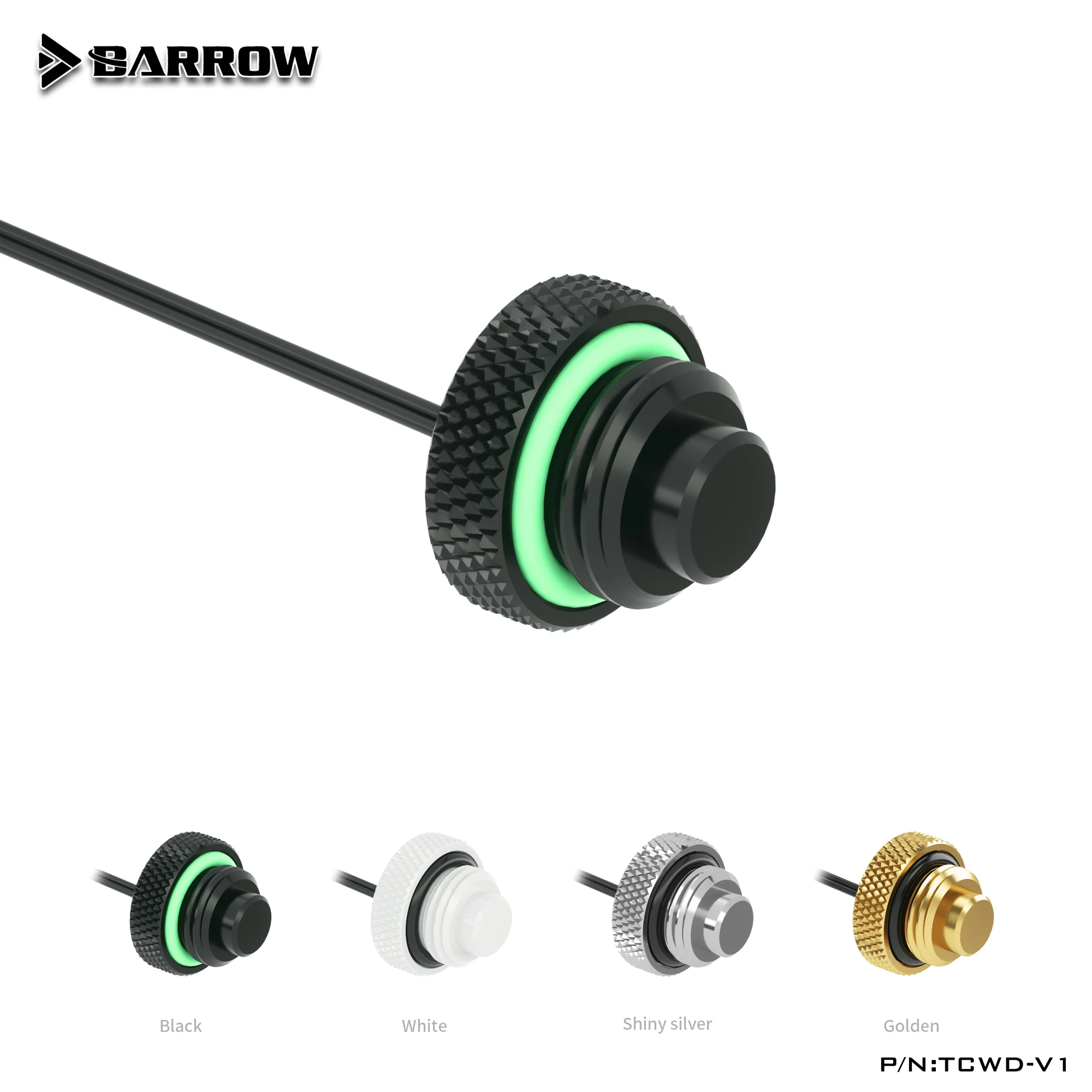 BARROW G1/4 10K черно серебристая термостойкая водяная заглушка для водяного