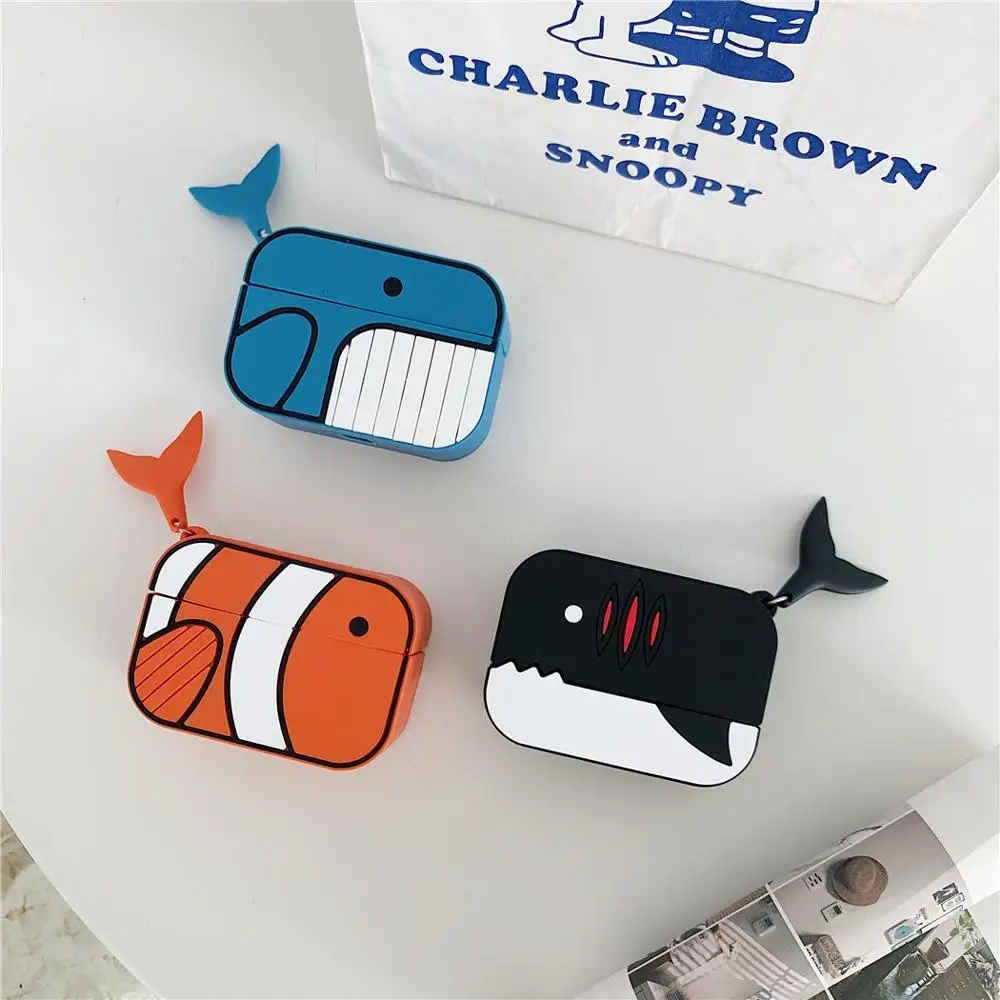 Чехол для наушников 3D с милым мультяшным Китом и клоуном чехол гарнитуры Airpods Pro