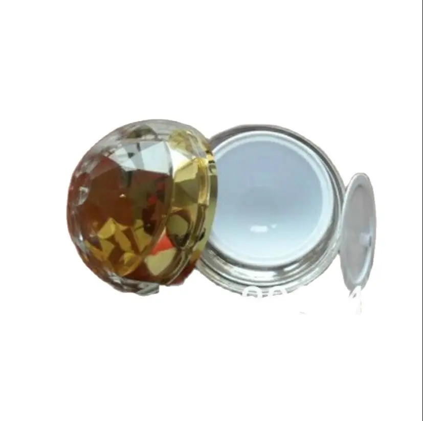 Золотой акриловый флакон для крема в форме шара 15 г косметический контейнер