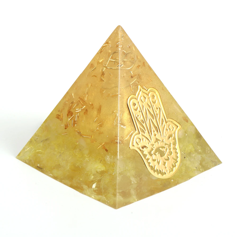 

Пирамида из органита, натуральные цитрины, белые кристаллы, гравий, собирающий удачу, украшения из органа, Исцеляющие энергию, рейки, ювелирные изделия