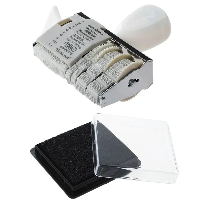 1 шт. коврик для штампов чернильный букв и документов черный DIY слова дата колесо