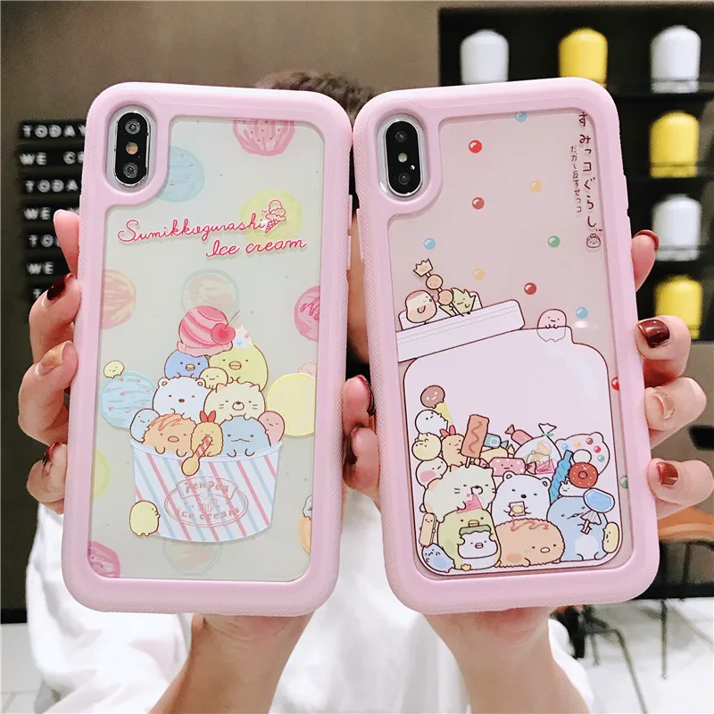 TPU+ PC двусторонний помощи чехол для iphone X XR XS MAX 7 8 плюс 6 6s милые даффи ShellieMay аниме Gelatoni StellaLou чехол