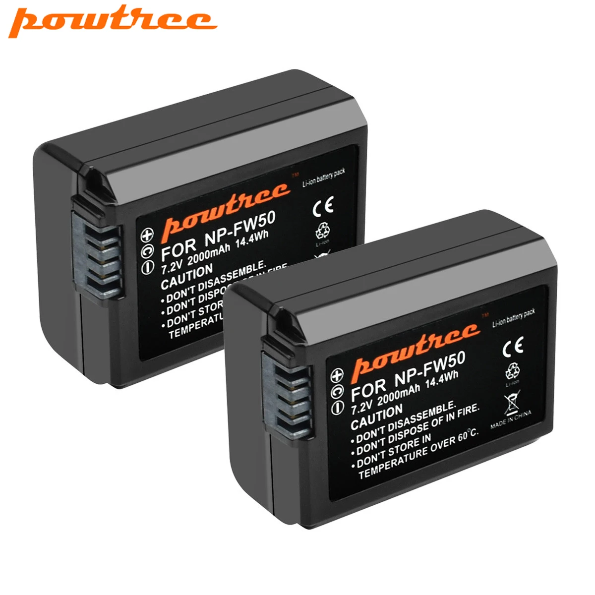 Powtree для Sony 2000 мАч NP FW50 батарея AKKU NEX 7 5N 5R F3 Alpha a5000 a6000 3D a7II|Цифровые аккумуляторы| |