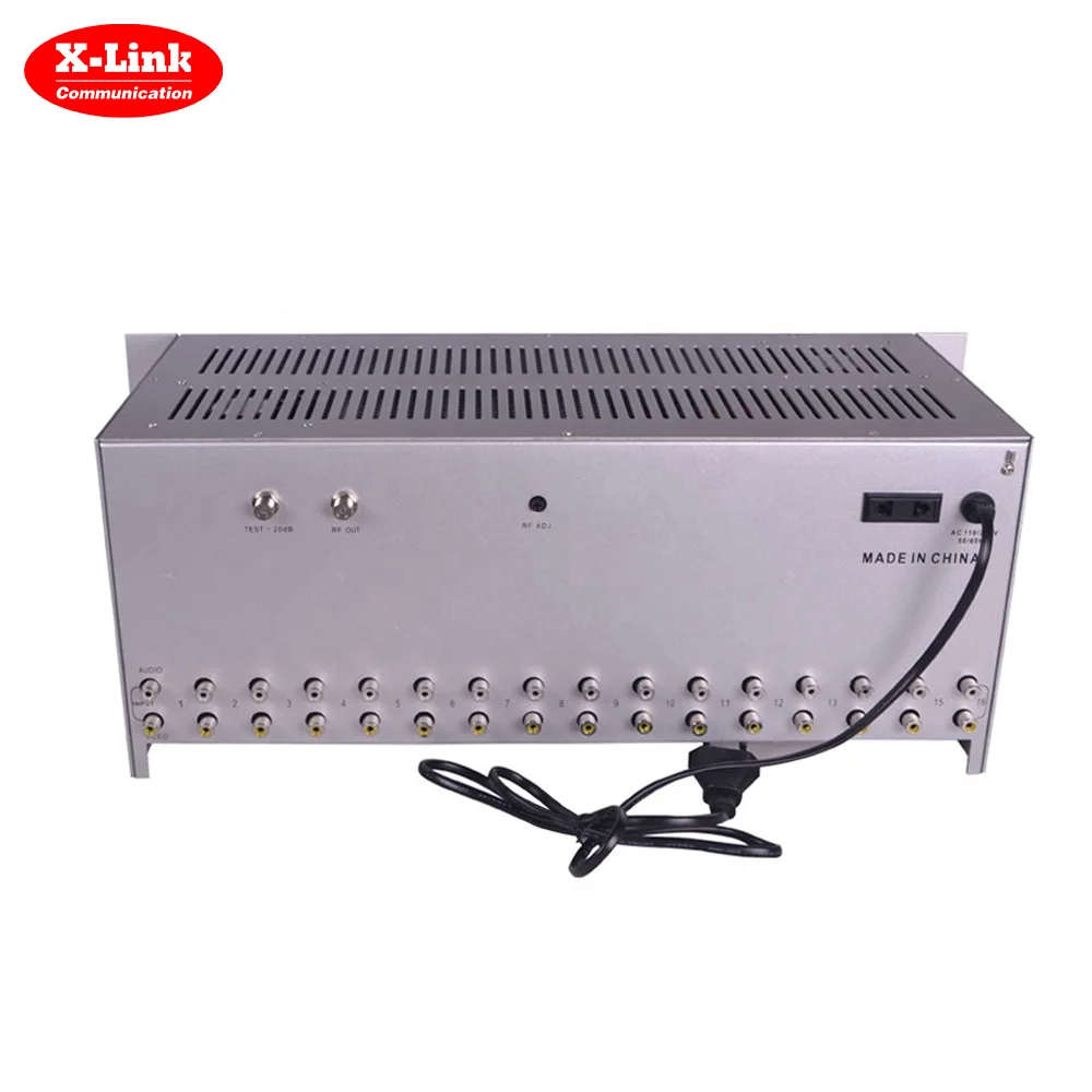 

CATV Analog 24 in 1 Fixed Agile Channel Combiner Modulator CATV 16/18 Channels Analog Modulator