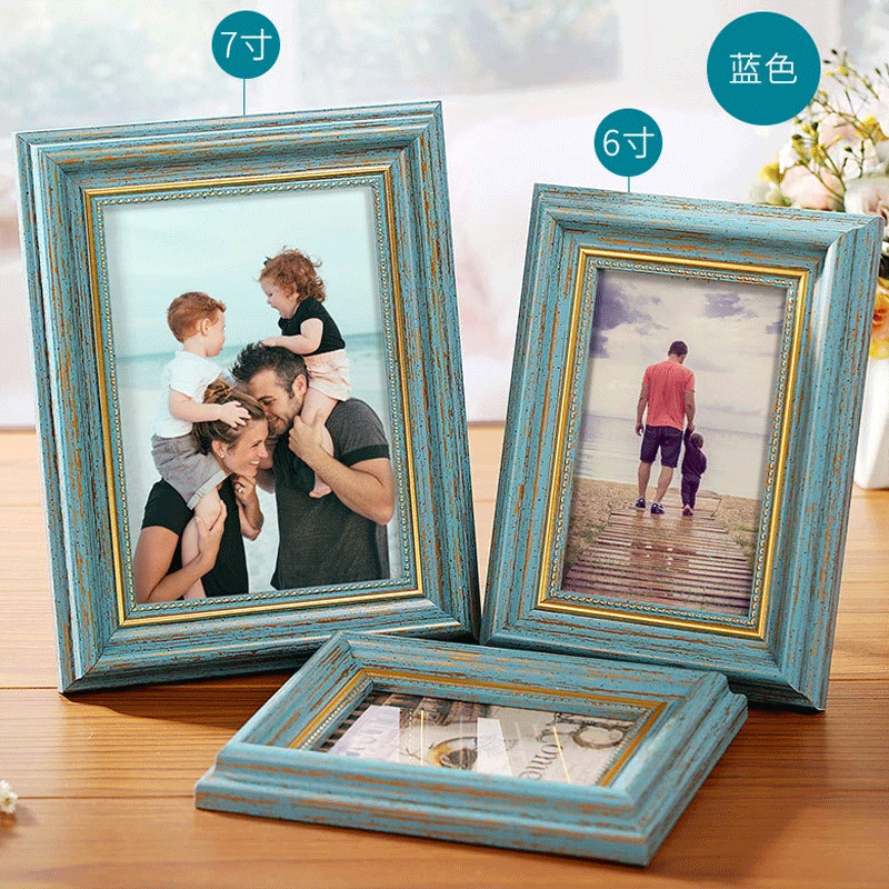 4 шт./компл. рамки для фотографий в европейском стиле белые/черные/синие/кофейные