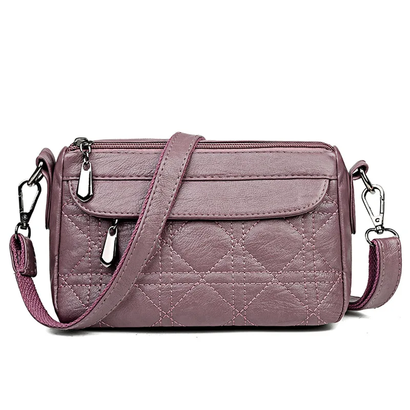 

2021 Vintage Soft PU Leather Women Shoulder Bags Luxury Designer Handbags Crossbody Bags for Women Messenger Bag