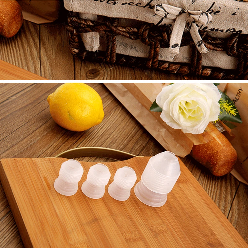 

10 Pcs Icing Piping Nozzles Tips Cake Decorating Converter Coupler Pastry Tool Nozzle Coupler Adaptor Cake Decorating Tips