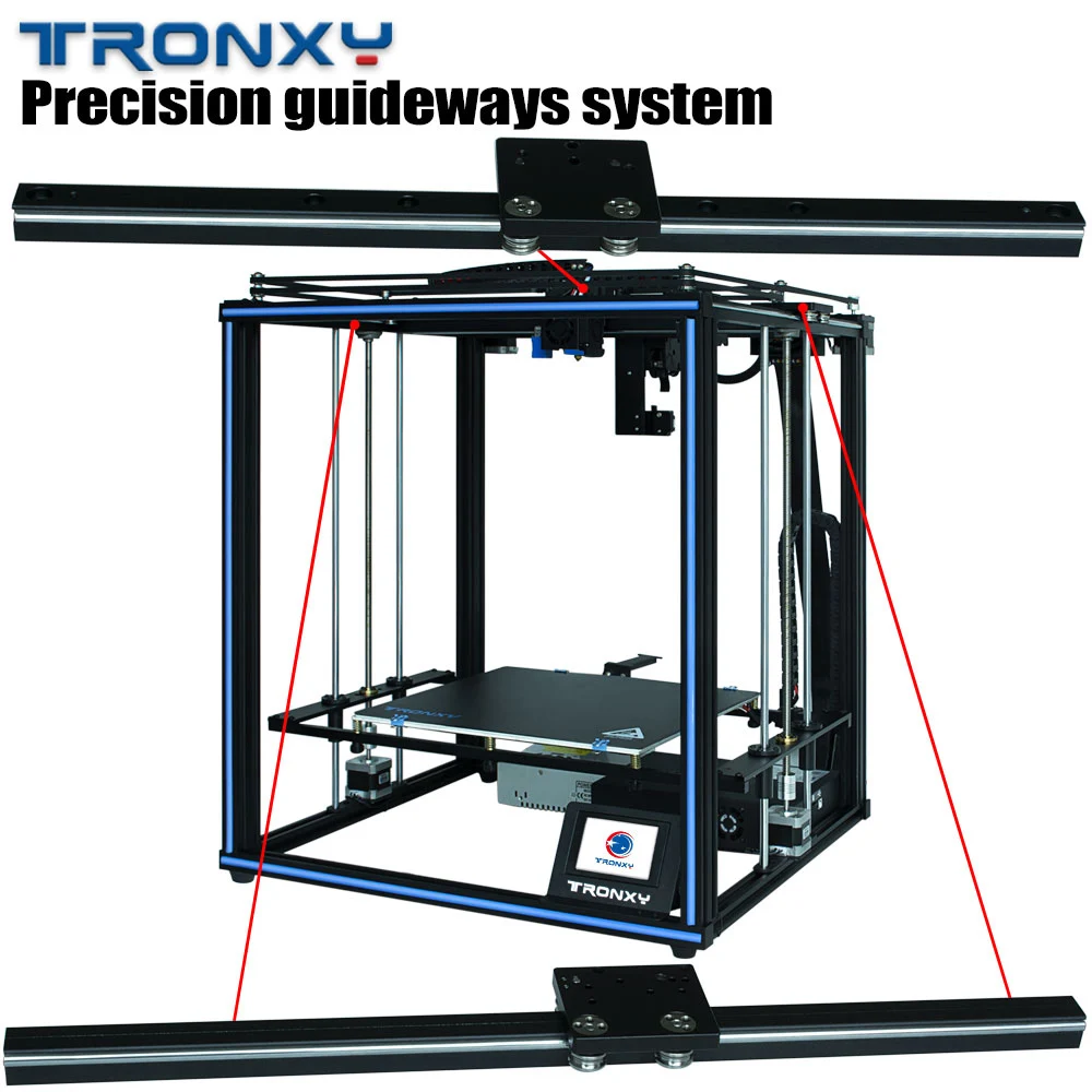 

Tronxy X5SA PRO 3D Printers Newest Upgraded CoreXY DIY OSG Double Axis External Guide Rail Titan Extruder Flexible Material