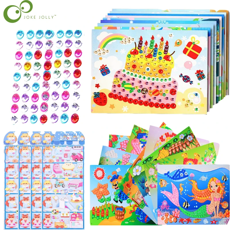 9 шт. DIY бриллиантовые наклейки пены EVA ручной работы с украшением в виде