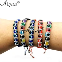1pieces turkish resin eye beads for men and women good luck exorcism thread woven bracelets show friendship can given as a gift