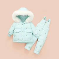 children down coat jacket jumpsuit kids toddler girl boy clothes down 2pcs winter outfit suit warm baby overalls clothing sets
