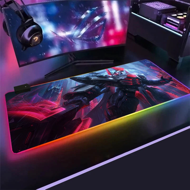 

RGB LOL игровые аксессуары, коврик для мыши, большой светодиодный коврик для мыши League of Legends, водонепроницаемый коврик для стола, можно настроить